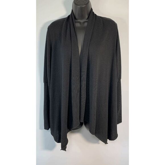 Matty M Womens Cardigan Sweater Open Front Long Sleeve Stretch Black Size Medium - Picture 1 of 5